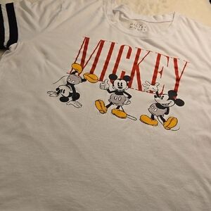 Disney Mickey Mouse White Short Sleeve Tee